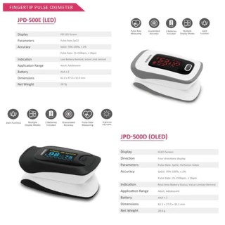 Jumper Fingertips Pulse Oximeter เครื่องวัดออกซิเจนปลายนิ้ว รุ่น JPD-500D (OLED) / JPD-500E (LED) [ประกัน 1 ปี]