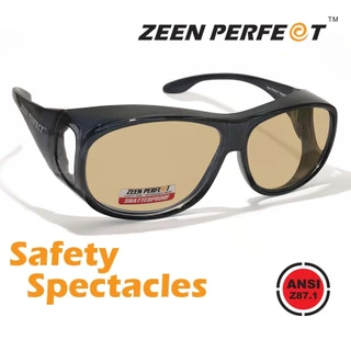 แว่น Safety ZEEN PERFECT แบบสวมทับแว่นสายตาได้ มีกระบังด้านข้าง