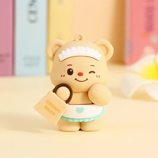 B&J.Home Butterbear หมีเนย พวงกุญแจตุ๊กตาหมีน่ารัก รูปหมีเนย จี้น้องหมีน้ำตาลและชมพู ของขวัญผู้หญิงและเด็ก