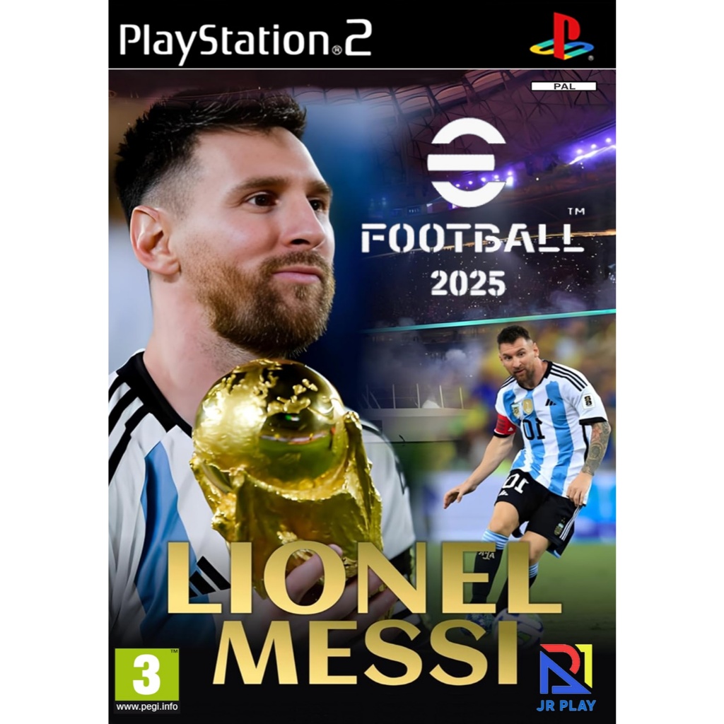 แผ่นเกมส์ PS2 PES 2025 efootball Pro Evolution Soccer 2025 ภาษาอังกฤษ สกรีนแผ่น คุณภาพ ส่งไว (DVD)