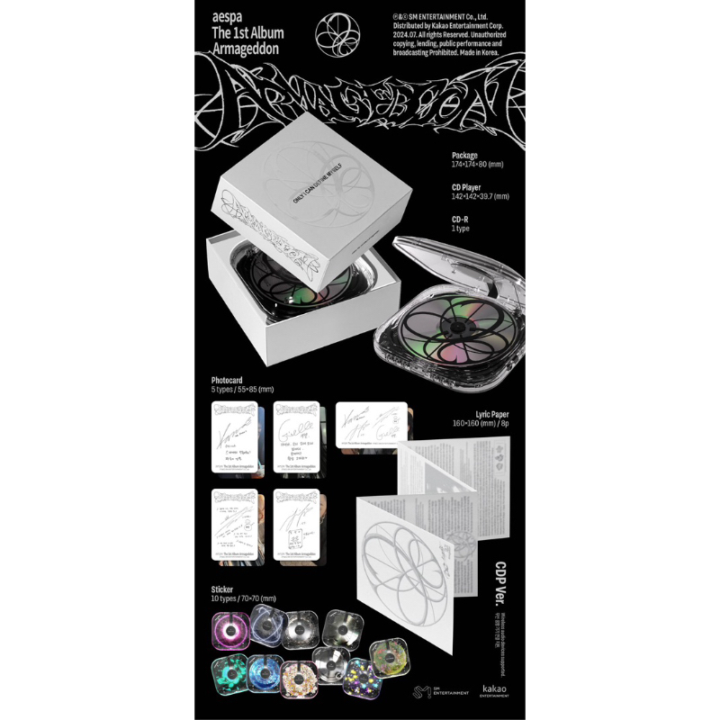 [ พร้อมส่งในไทย ] อัลบั้ม Armageddon aespa CDP Ver. ไม่แกะซีล