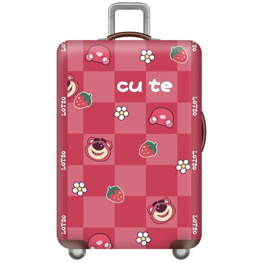 ผ้าคลุมกระเป๋าเดินทาง แบบยืด ลาย ฟลามิงโก lotso เครื่องบิน แมว