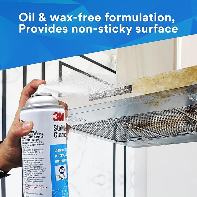 3M Stainless Steel Cleaner & Polish สเปรย์ทำความสะอาดและเคลือบเงาพื้นผิวสแตนเลส ขนาด 600 กรัม - รูปที่ 4