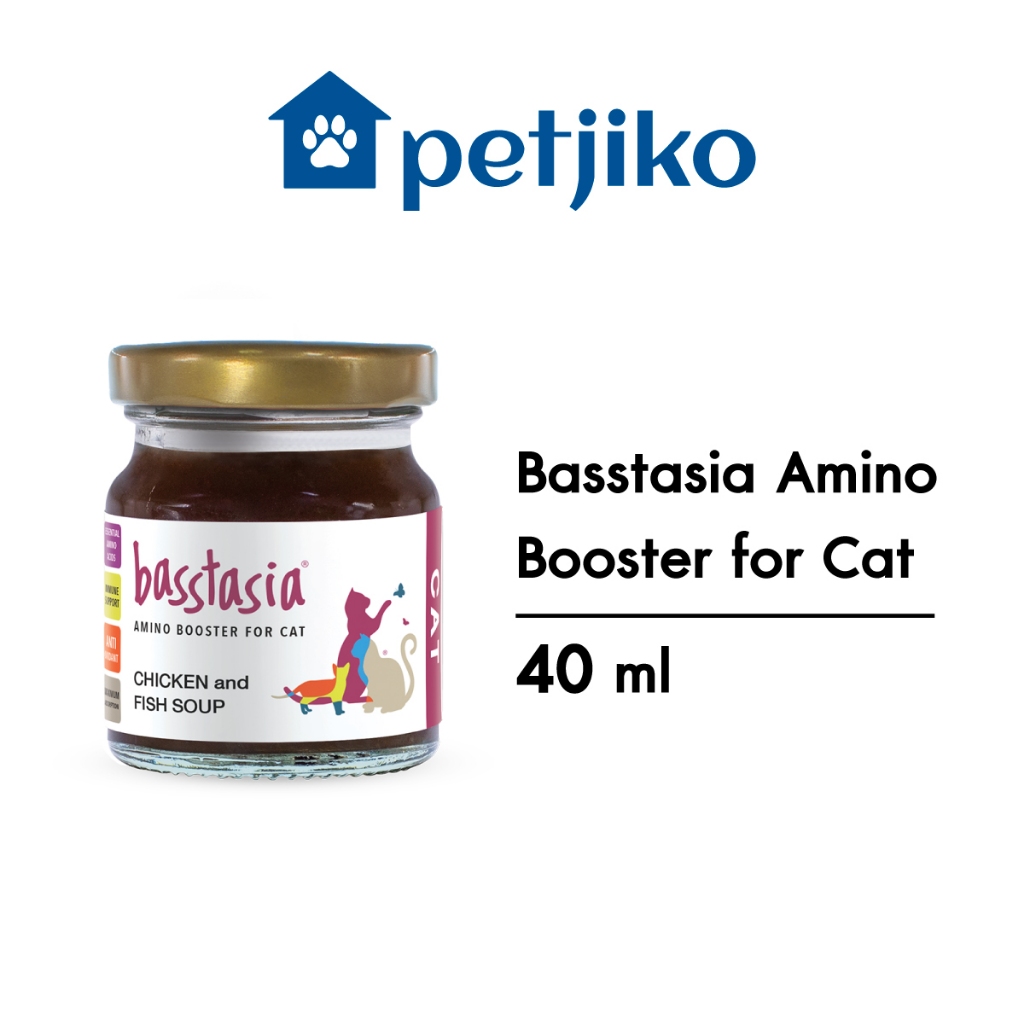 Basstasia Amino Booster ซุปสกัดเข้มข้น อาหารเสริม ช่วยบำรุง ฟื้นฟู สำหรับแมว 40ml