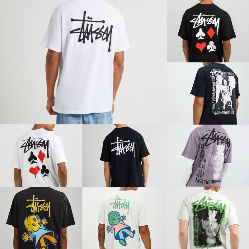 ลดเพิ่ม30%เหลือ1,953[แท้100%]เสื้อ Stussy AU รุ่น Sport 100 / Read / Laguna / Rabbit Hole / Basic / How / Test Strike