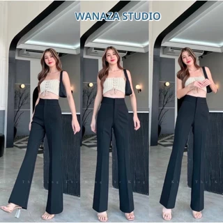 WT25 รุ่น ขาม้า (2ตะขอและซิปข้าง) กางเกงขาม้า กางเกงขายาวผู้หญิง กางเกงเอวสูง ผู้หญิง เก็บพุง ทรงเป๊ะใส่สวย ใส่ทำงานสวย