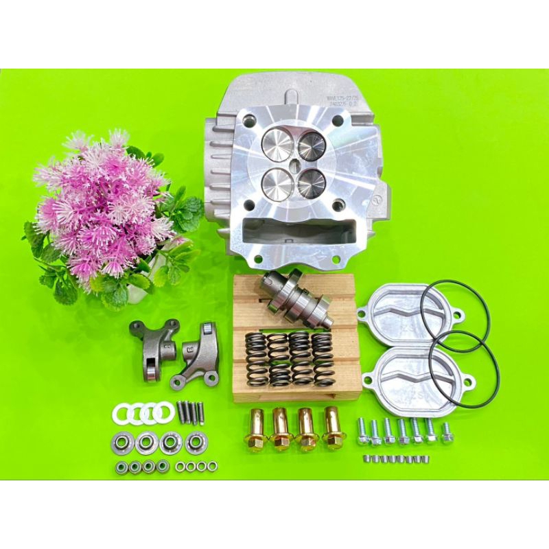 ฝาสูบ 4วาล์ว W125&ปลาวาฬ 57,59,60,64,65,66,67,68 พร้อมอุปกรณ์ครบชุด