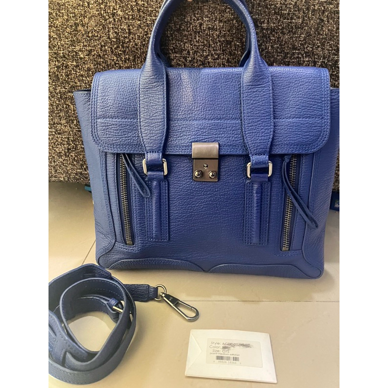 ❌Sold❌ส่งฟรี Phillip Lim Medium Pashli แท้100% สี Cerulean(สีน้ำเงิน) มือ2 สภาพสวย ไม่มีตำหนิ