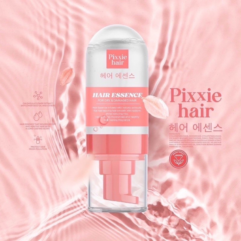 PIXXIE HAIR HAIR ESSENCE พิกซี่ แฮร์เอสเซ้นส์ บำรุงผม ผมหอม น้ำตบรีแพร์ผมหอม ขนาด 60 มล.