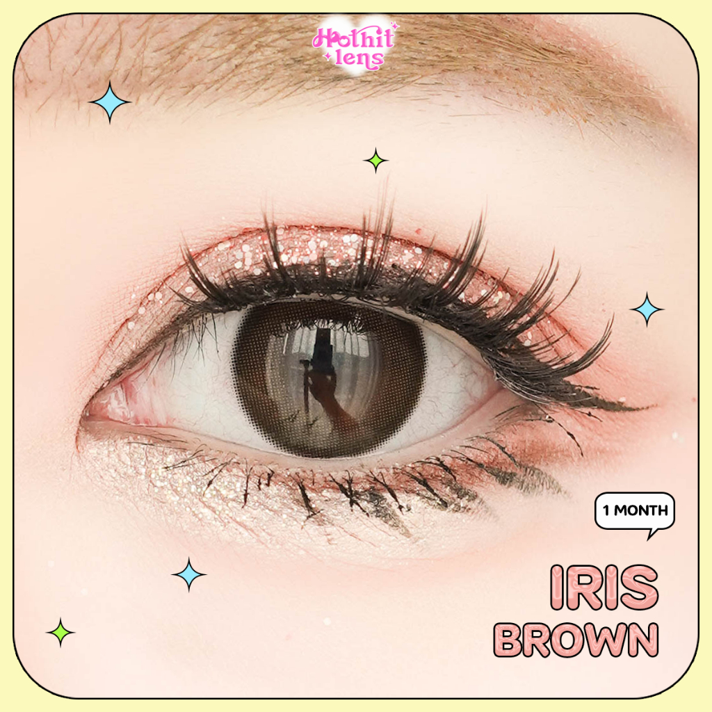 Candylens คอนแทคเลนส์ รุ่น Iris สีน้ำตาล พร้อมส่งแบบปกติ และค่าสายตาสั้น 0.00-10.00