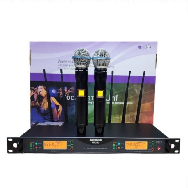 UR24Dไมโครโฟนไร้สาย UHF รุ่น 6เสา ราคาถูกลง