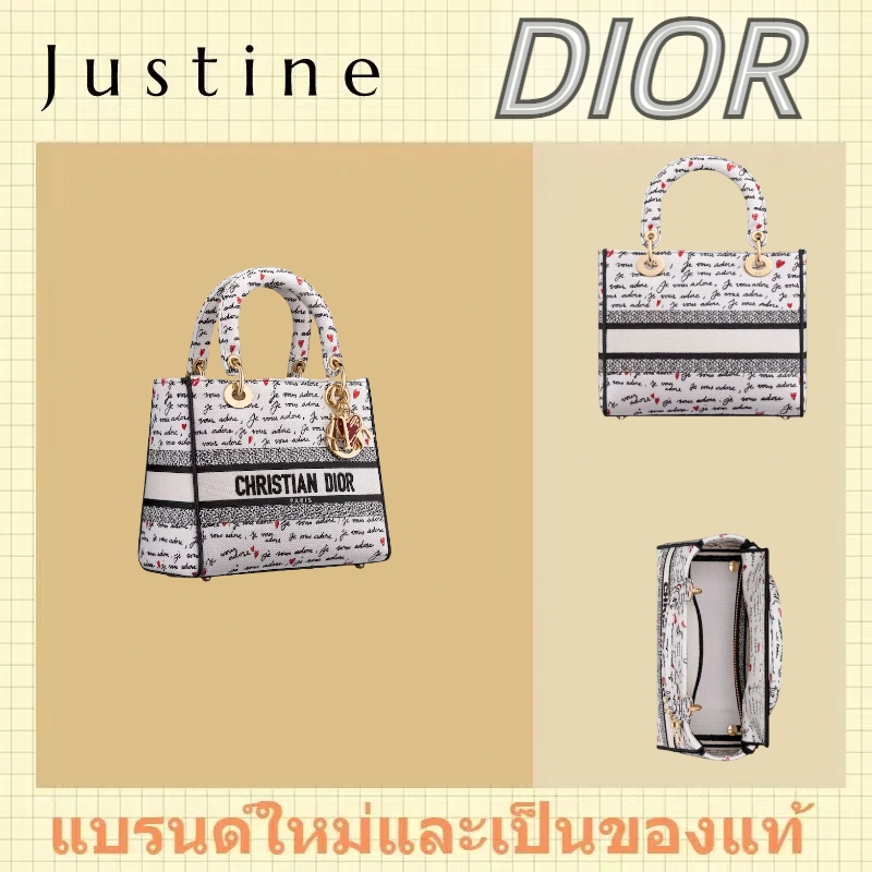 Dior Medium Dioramour Lady D-Lite กระเป๋าถือ ยี่ห้อใหม่แท้