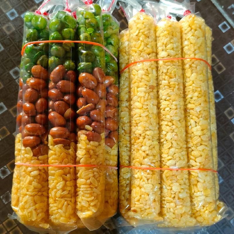 [ 1 มัด 10 ห่อ ] ถั่วซีก ถั่วทอด สามสหาย กรอบ อร่อย ทานเพลินๆ