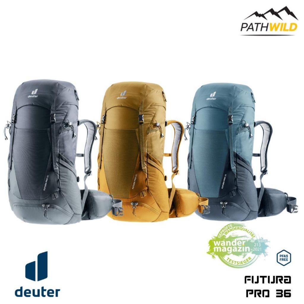 DEUTER FUTURA PRO 36 BACKPACK เป้เดินป่า เทรคกิ้ง ความจุ 36L เน้นเบา กระชับหลัง ด้านหลังเป็นตาข่ายโปร่งระบายอากาศดี