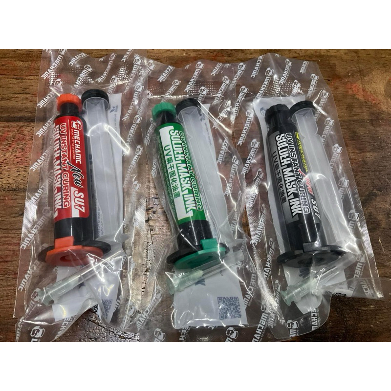 กาวuv2.78วิ แถมที่กด+หัวเข็ม ดำ แดง เขียว