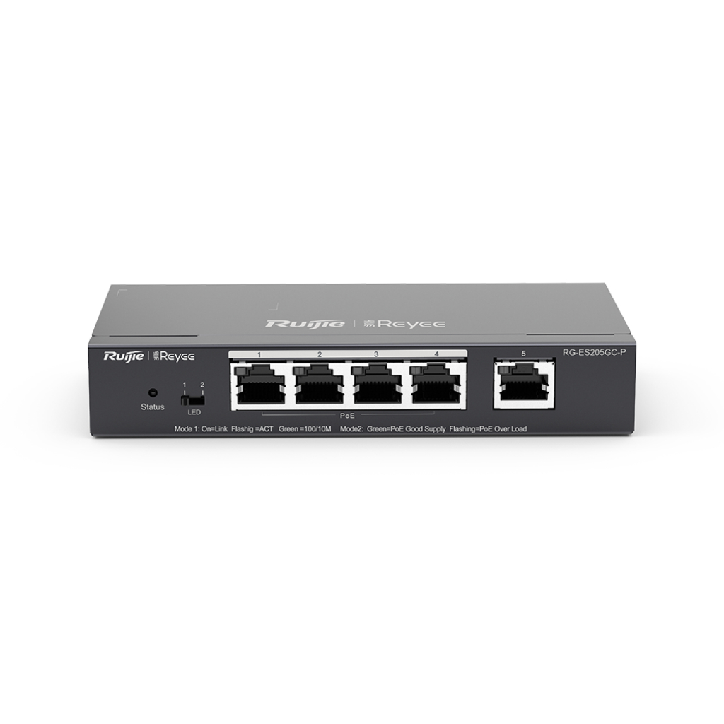 SWITCH (สวิตซ์) RUIJIE (RG-ES205GC-P) L2 SMART CLOUD SWITCHES