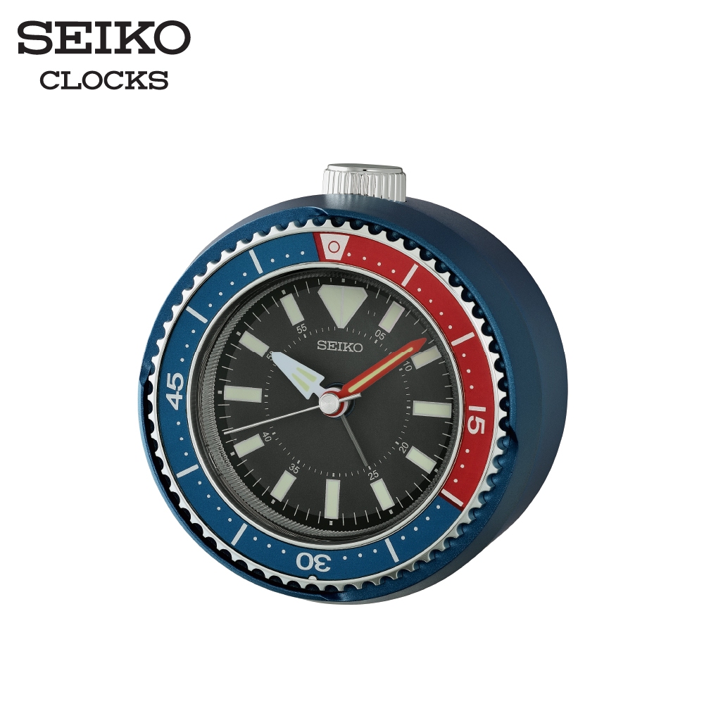 SEIKO CLOCKS นาฬิกาปลุก รุ่น QHE207L ขนาด 4 นิ้ว เดินเรียบ สีน้ำเงิน