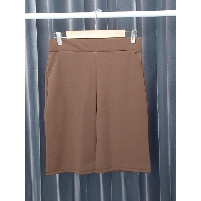 กางเกง 3 ส่วน ผ้าวูลเวฟ ผ้ายืด ใส่สบาย คนอวบใส่ได้  เอว 28- 36 นิ้ว เอว 34- 42 นิ้ว