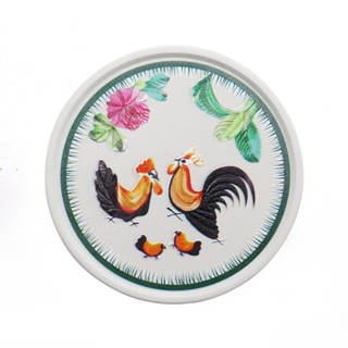 จานรองแก้วดูดน้ำ ทรงกลมมีขอบ FAMI CHIC ที่รองแก้วซับน้ำ King…