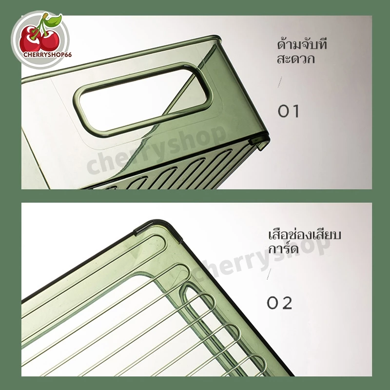 กล่องใส่ของแบบใสก กล่องเก็บของในตู้เย็น ถาดจัดของแบ่งของ วางซ้อนได้ สไตล์มินิมอล วัสดุอะคริลิค thumbnail 9
