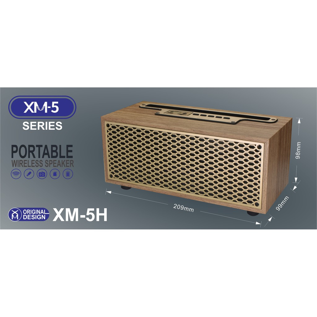 XM-5H ลำโพงบลูทูธ ทรงกระทัดรัด ดีไซน์หรูหรา Wireless speaker 5W
