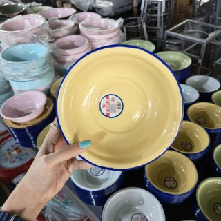 1ชุด= ได้6ใบ จานชามเคลือบ สีสันน่ารัก