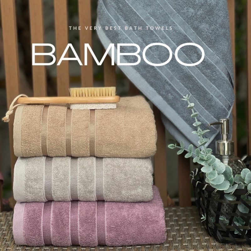 ผ้าเช็ดตัวใยไผ่ Organic Bamboo Towel รุ่นหนา500กรัม