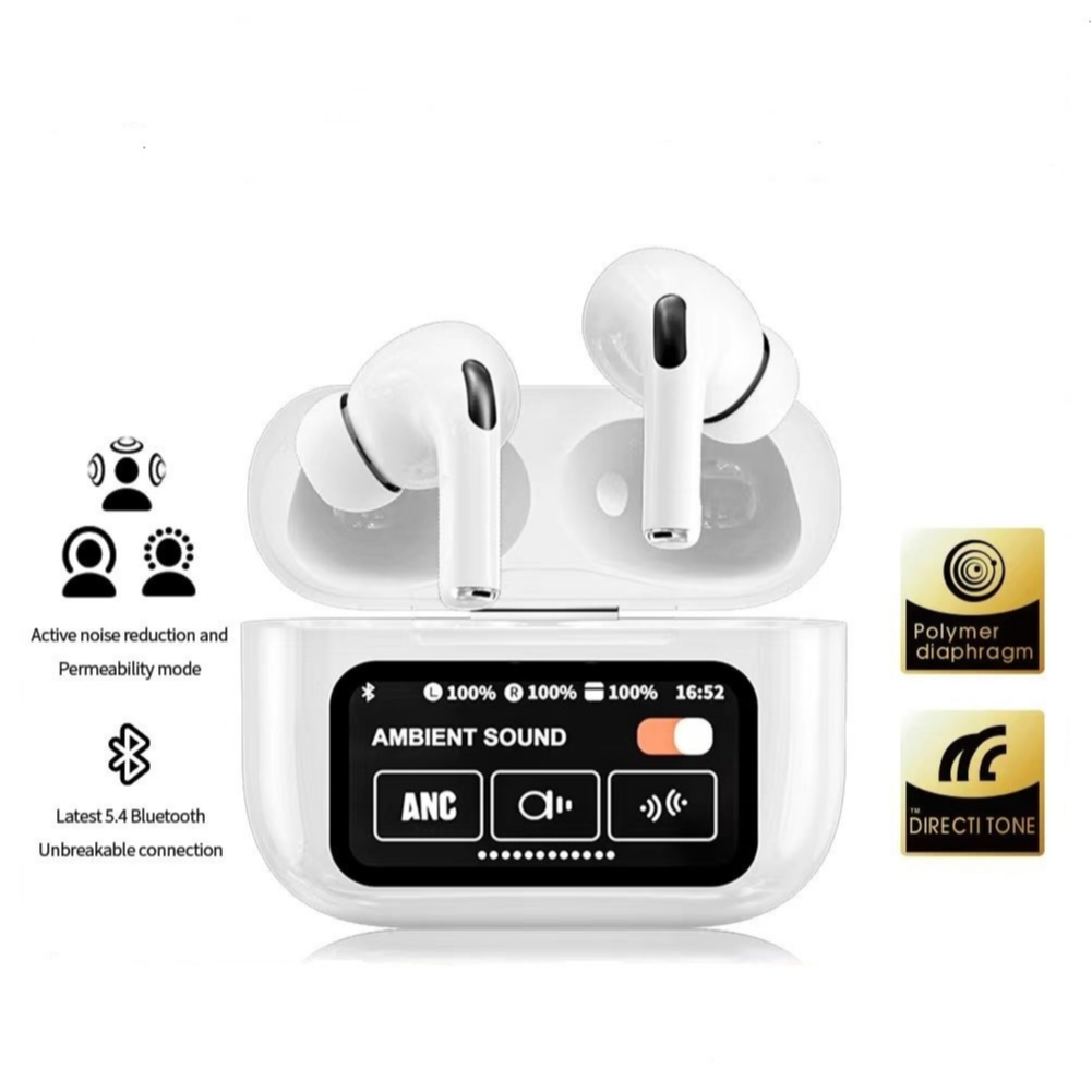 ใหม่ A9Pro  หูฟังบลูทูธหน้าจอสัมผัส หูฟังบลูทูธไร้สาย บลูทูธเวอร์ชั่นล่าสุด5.4ตัดเสียงรบกวน เสียงดี