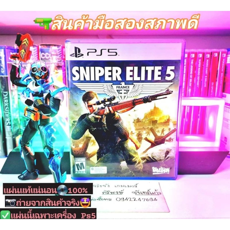 Sniper elite 5 เวอร์ชั่น Ps5 💥โซน US All💯สินค้ามือสอง🥈คุณภาพดี📸ถ่ายจากสินค้าจริงตรงปกแน่นอน แผ่นแท้📀
