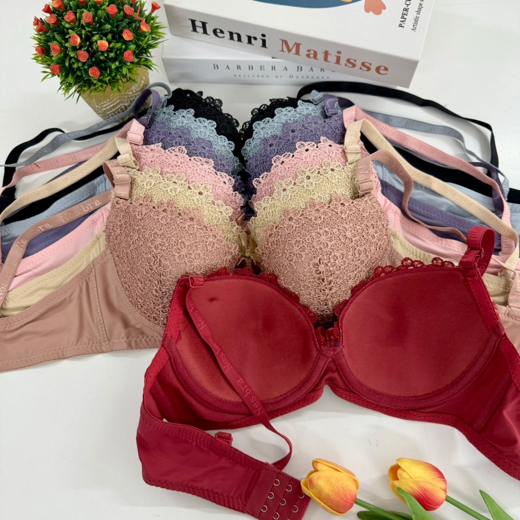 เสื้อชั้นในคัพ B/C ฟองบาง สายถอด ผู้หญิง ไซส์ 36-42 มีโครง ฟองน้ำ Women's Underwear Clothing Lady