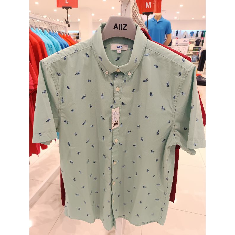 เสื้อเชิ้ตแขนสั้นพิมพ์ลาย ผช ของแท้จาก Shop AllZ