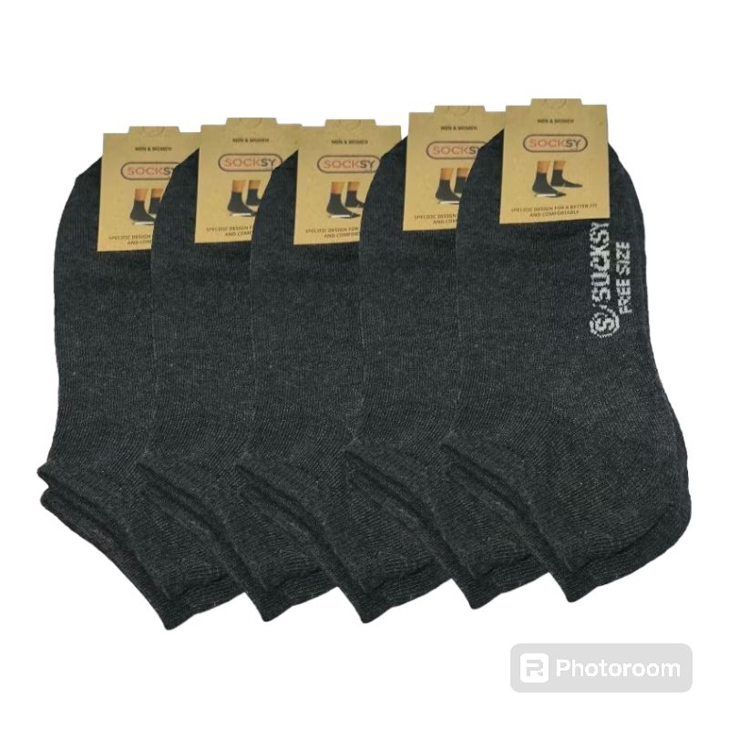 ถุงเท้าข้อสั้น socksy ขนาดฟรีไซส์ ถุงเท้าคุณภาพดี พร้อมส่ง แพ็ค5/10คู่