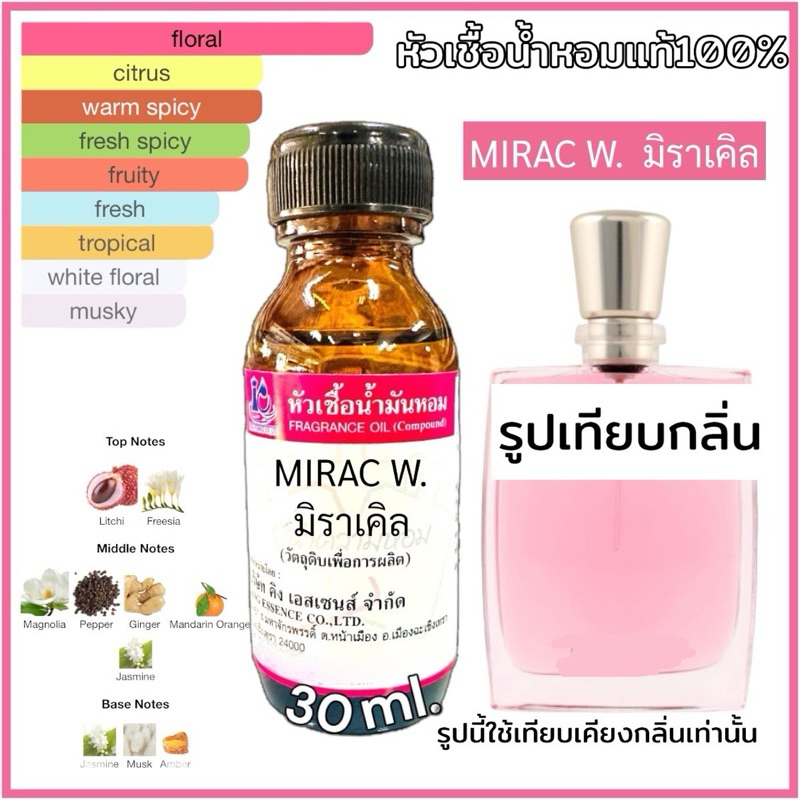 หัวเชื้อน้ำหอม 100% กลิ่น มิราเคล MIRAC W.
