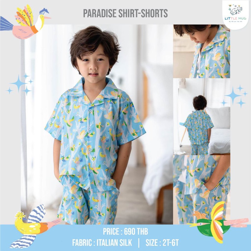 #LittleHug: เชิ้ตทรง Oversized กับกางเกงขาสั้น Bird Paradise (BP01)