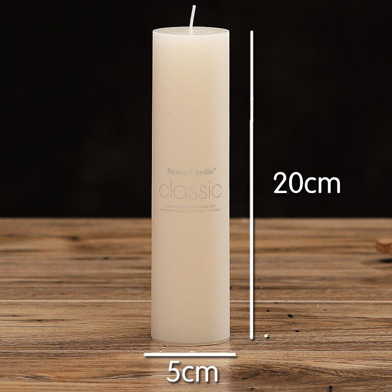 White Classic Smokeless Candle  🕯️🕯️เทียนคลาสสิค เทียนแท่งตกแต่งบ้าน เทียนโรแมนติก เทียนงานแต่งงาน เทียน เทียนแท่ง รูปที่ 5