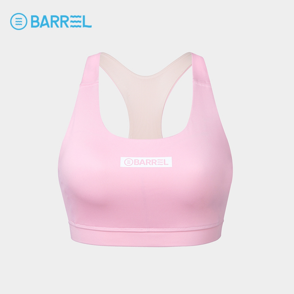 BARREL WOMEN ESSENTIAL STITCH BRA TOP PINK - เสื้อออกกำลังกาย เสื้อว่ายน้ำ สปอร์ตบรา-3WT005W_U4PIXX
