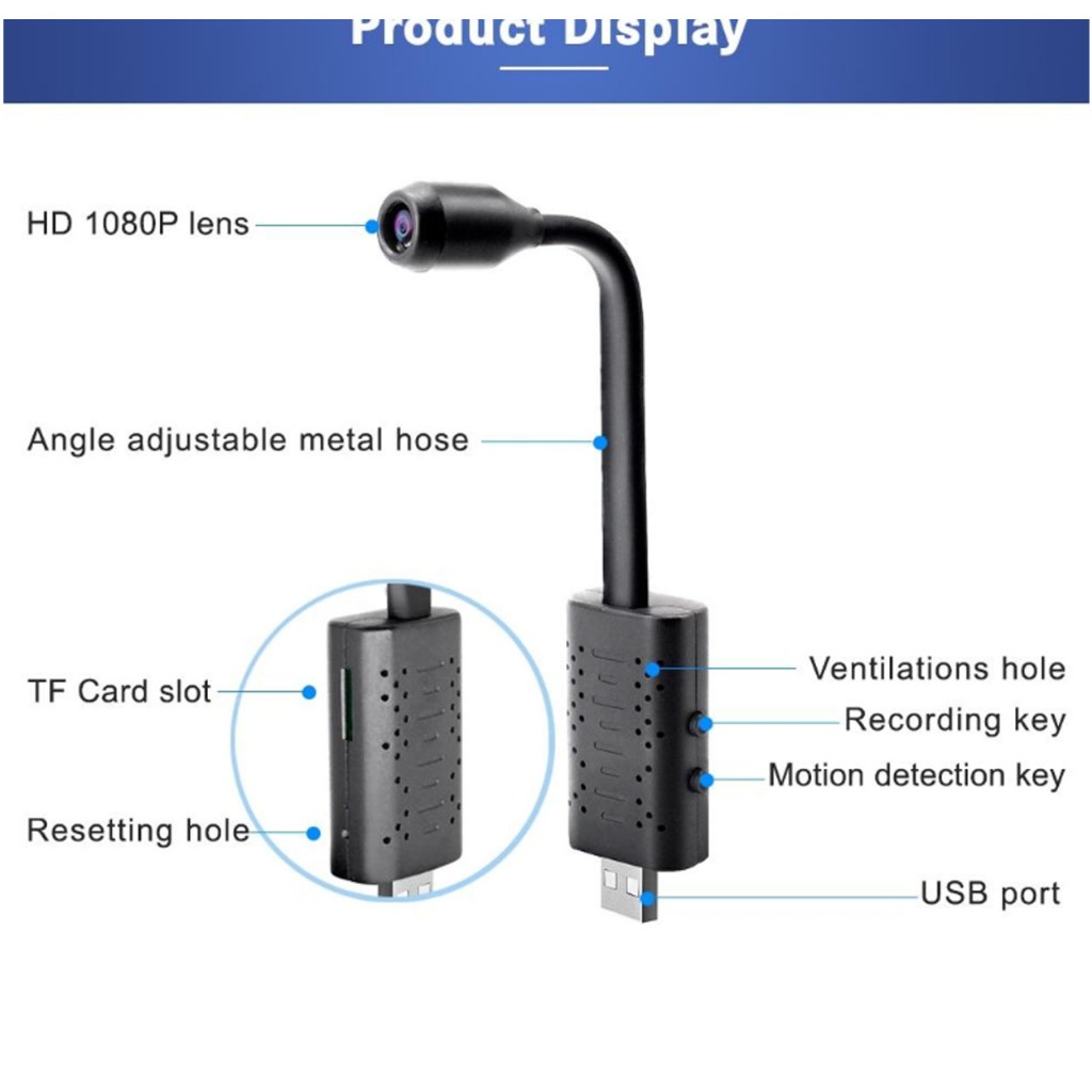 กล้องเฝ้าระวังเครือข่าย HD รองรับ WiFi 2.4G แบตเตอรี่ลิเธียม 600mAh ในตัวไมโครโฟนในตัว