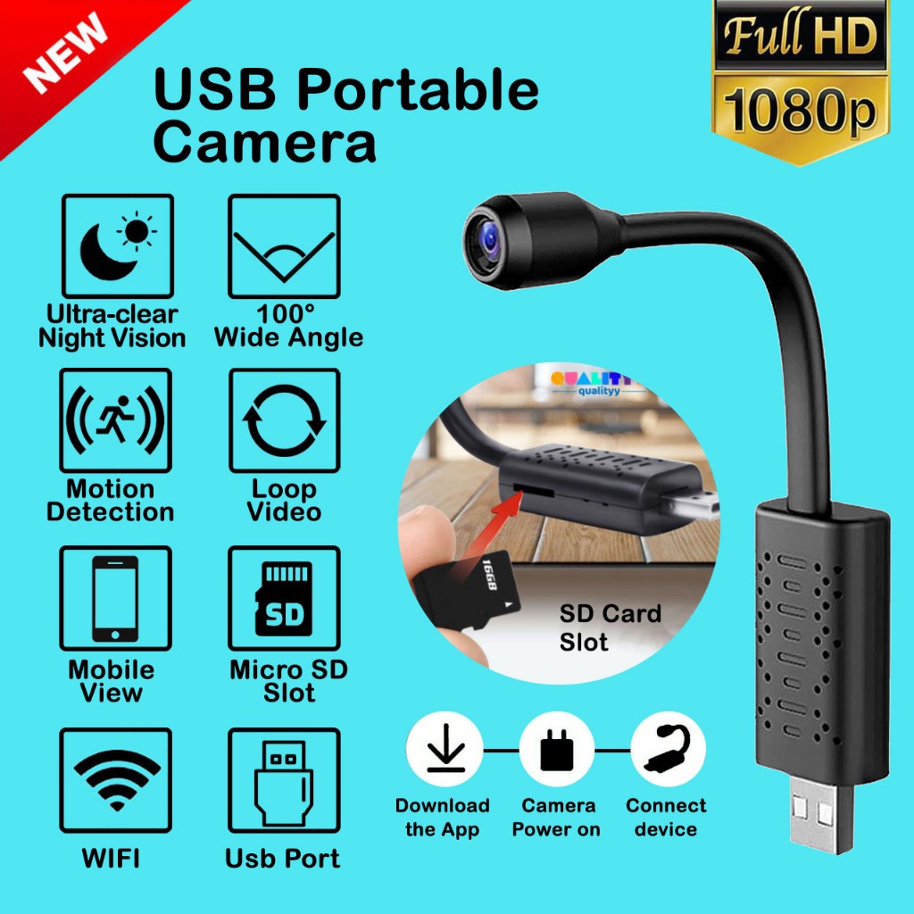 กล้องเฝ้าระวังเครือข่าย HD รองรับ WiFi 2.4G แบตเตอรี่ลิเธียม 600mAh ในตัวไมโครโฟนในตัว