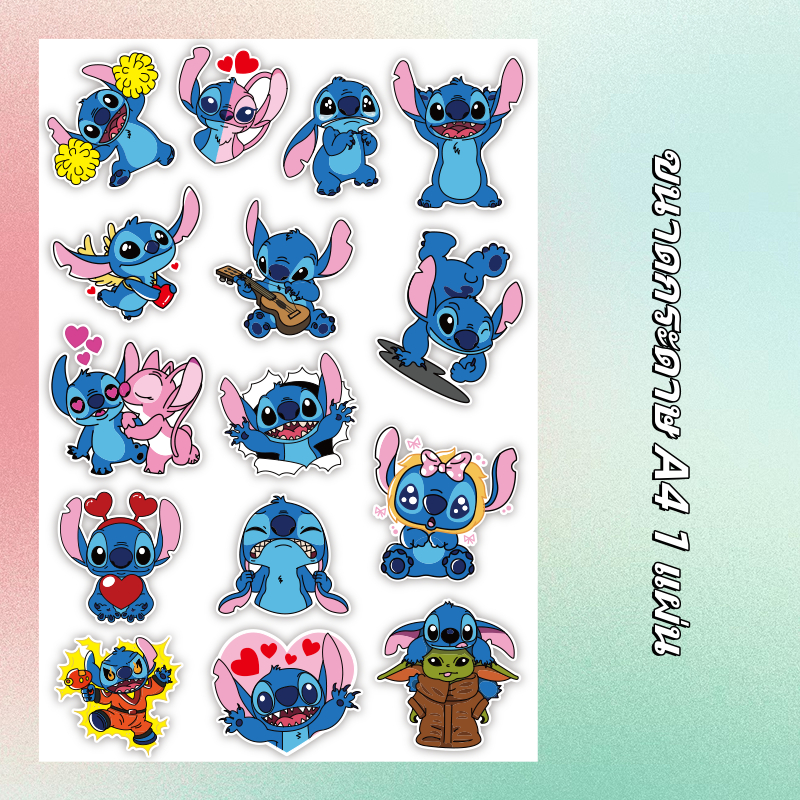 🔥สติ๊กเกอร์กันน้ำ🔥Stitch การ์ตูน สติ๊กเกอร์ สําหรับตกแต่งกระเป๋าเดินทาง iPad ตู้เย็น ถ้วยน้ำ รถจักรยานยนต์ แล็ปท็อป
