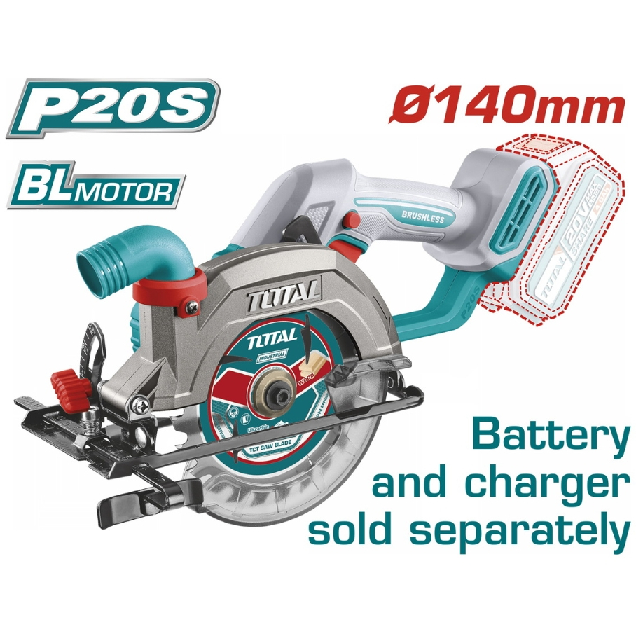 TOTAL เลื่อยวงเดือนไร้สาย20V 5.1/2" รุ่น TSLI1402 (เครื่องเปล่า)