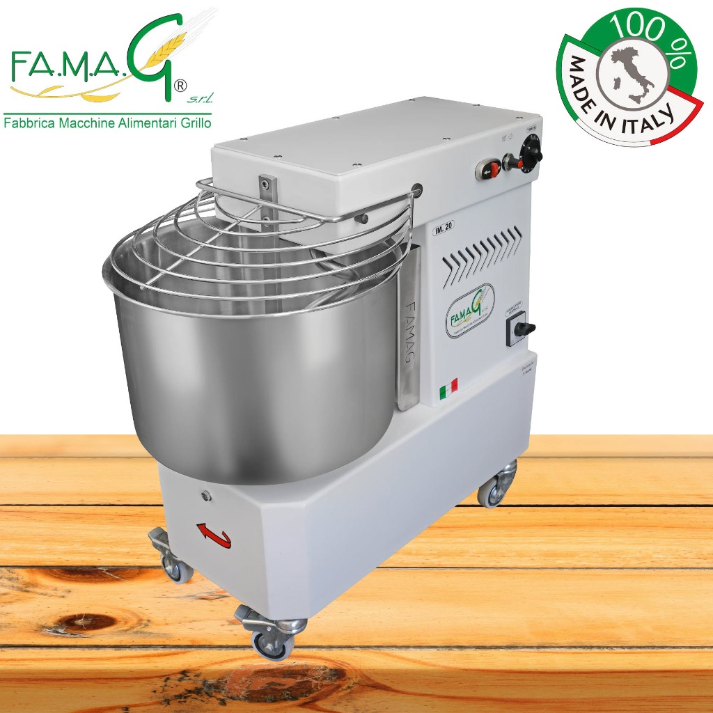 FAMAG เครื่องนวดแป้ง IM20/10V HH  High Hydration White Spiral Mixer Fixed head 10 speed reverse gear