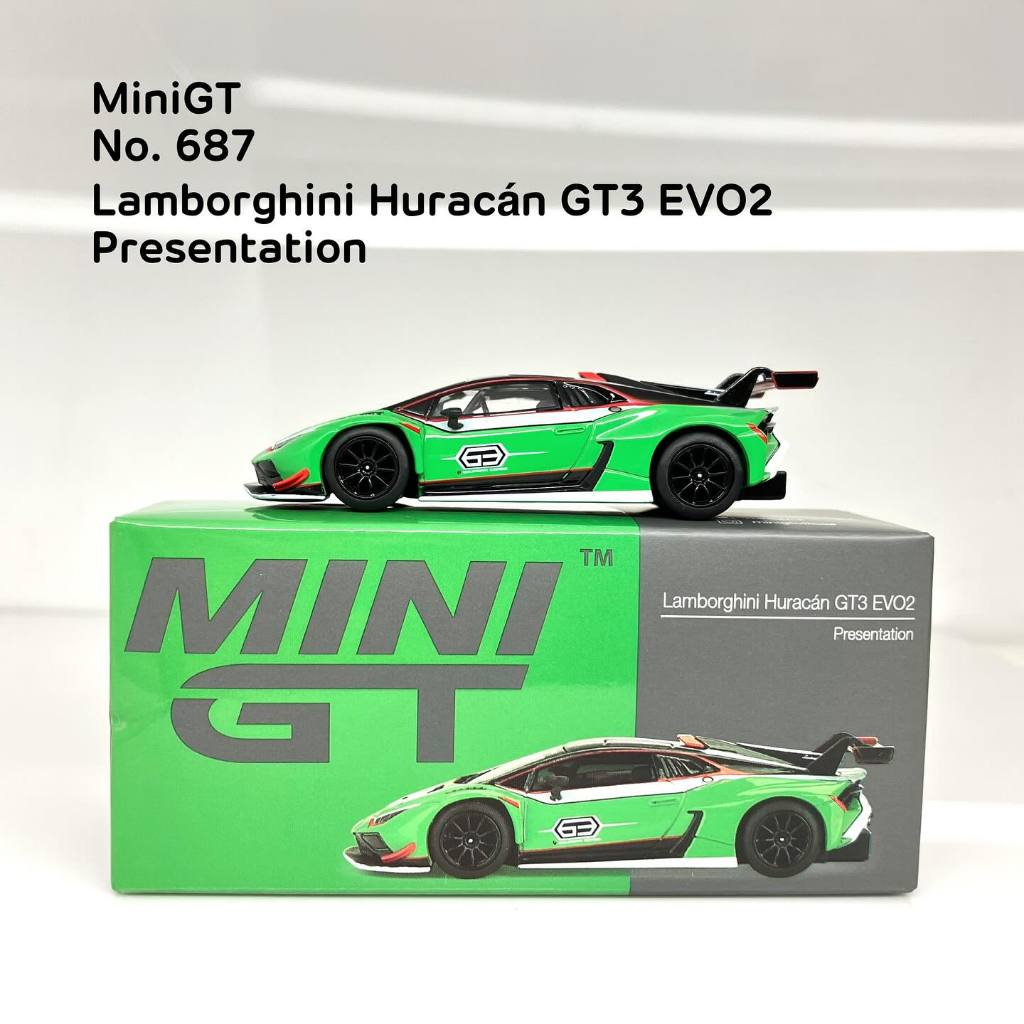 Mini GT  No.687  Lamborghini Huracán GT3 EVO2 Presentation