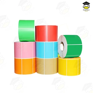 สติ๊กเกอร์บาร์โค้ด สติ๊กเกอร์ความร้อนสี 50x30 60x40 mm Lable กระดาษความร้อนแบบสี เลเบล ไม่ใช้หมึก
