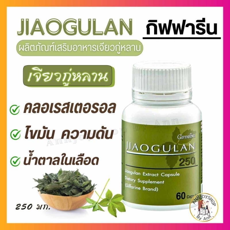 เจียวกู่หลาน กิฟฟารีน ลดคลอเรสเตอรอล ไขมัน ความดันโลหิต ลดเสมหะ ไข้หวัด สารสกัด สมุนไพร อาหารเสริม