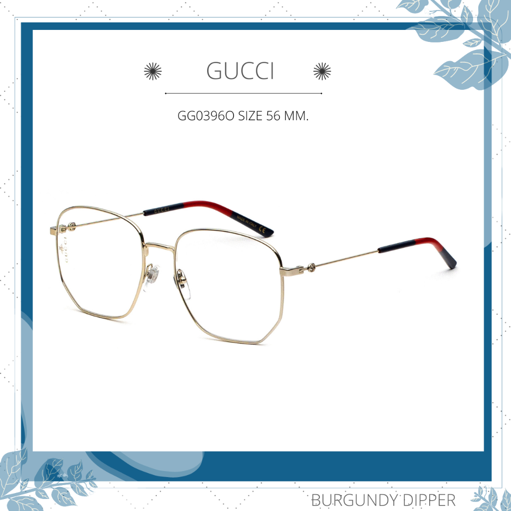 กรอบแว่นตา GUCCI รุ่น GG0396O SIZE 56 MM. มีให้เลือก 2 สี