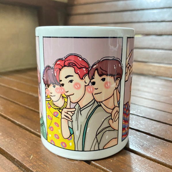 แก้วสกรีน แก้วมัค แก้วเซรามิค รูปการ์ตูน Got7#01