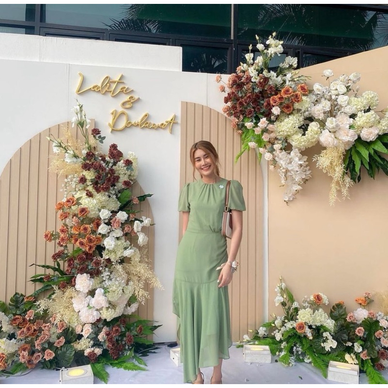 (ส่งต่อ Used) Peace eveninggown : Lady’s eardrops dress