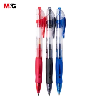 M&G AGP02372 ปากกาเจล 0.5 มม ปากกาลูกลื่น ปากกาเจลแบบกด มี 3 สีให้เลือก สีชัด เส้นคม เขียนลื่น