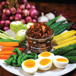 น้ำพริกมะขามปลาย่างคลีน ไม่ใส่ผงชูรส ไม่ใส่สารกันบูด Tamarind Grilled Fish Chilli Paste HEAVENSFOODS