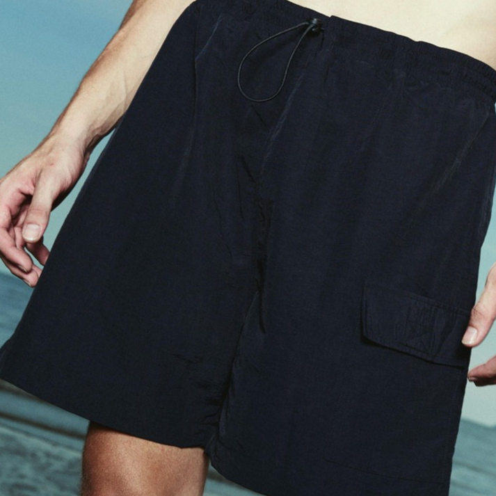Anwyll nylon shorts (NUDE/BLACK)